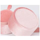 Sweet Pink Flannel Ring Box Jewelry Organizer