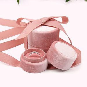 Sweet Pink Flannel Ring Box Jewelry Organizer