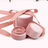 Sweet Pink Flannel Ring Box Jewelry Organizer
