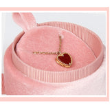 Sweet Pink Flannel Ring Box Jewelry Organizer