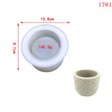 Cylindrical Flower Pot Silicone Mould DIY Cement Flower Pot Epoxy Resin Mould