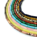 4x13mm Natural Stone Tube Beads for DIY Jewelry 15 Inches