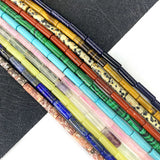 4x13mm Natural Stone Tube Beads for DIY Jewelry 15 Inches