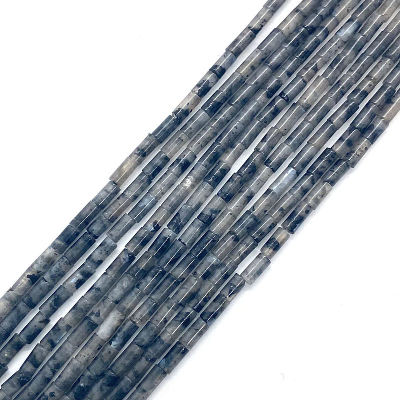 Agate Crystal Stone Beads Colorful Round Tube DIY Jewelry Making 2x4mm