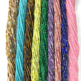Agate Crystal Stone Beads Colorful Round Tube DIY Jewelry Making 2x4mm