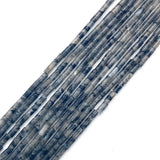 Agate Crystal Stone Beads Colorful Round Tube DIY Jewelry Making 2x4mm