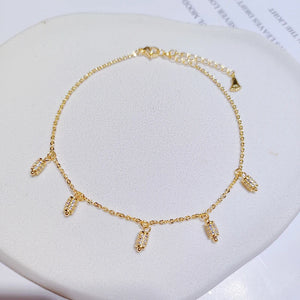 Cylindrical Pendant Anklet Foot Chain Yoga Beach Leg Bracelet
