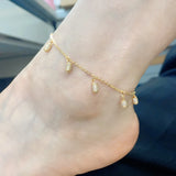 Cylindrical Pendant Anklet Foot Chain Yoga Beach Leg Bracelet
