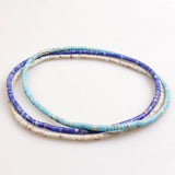 Cylindrical Sediment Stone Bead Necklace for Women Jewelry