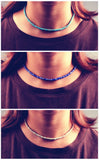 Cylindrical Sediment Stone Bead Necklace for Women Jewelry
