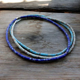 Cylindrical Sediment Stone Bead Necklace for Women Jewelry