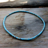Cylindrical Sediment Stone Bead Necklace for Women Jewelry