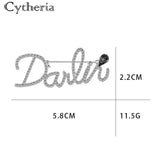 Cytheria Crystal Letter Pins Brooches for Women Men