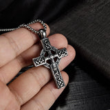 Cyue Punk Stainless Steel Necklace Retro Cross Pendant ZYN082