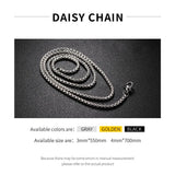Cyue 316L Stainless Steel Cross Pendant Necklace Chain for Boys 55CM