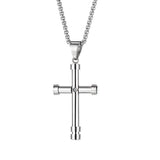 Cyue 316L Stainless Steel Cross Pendant Necklace Chain for Boys 55CM