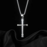 Cyue 316L Stainless Steel Cross Pendant Necklace Chain for Boys 55CM