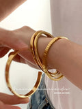 Cz Stone Star Burst Stripe Plated Bangles Women Stainless Steel Cuff Bangle