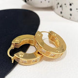 Cz Stone Chunky Hoop Earrings for Women Bold Thick Hoop Earrings