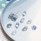 Czech Coloured Glaze 9*15mm Water Droplet Mermaid Tear Glass DIY Earrings
