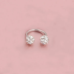 Czech Drill Ear Studs Horseshoe Hoop Ring Nose Clip