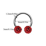 Czech Drill Ear Studs Horseshoe Hoop Ring Nose Clip