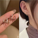 Czech Drill Ear Studs Horseshoe Hoop Ring Nose Clip
