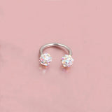 Czech Drill Ear Studs Horseshoe Hoop Ring Nose Clip