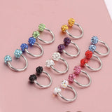 Czech Drill Ear Studs Horseshoe Hoop Ring Nose Clip