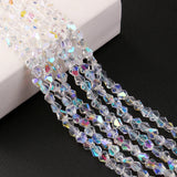 Czech Glass Beads Clear 6/8mm Faceted Crystal Loose Beads