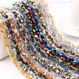 Czech Glass Beads Clear 6/8mm Faceted Crystal Loose Beads