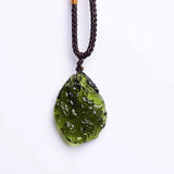 Czech Glass Meteorite Necklace Moldavite Jewelry