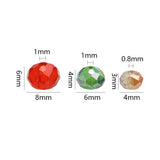 Czech Glass Rondelle Beads AB Mixed 4mm 6mm 8mm Crystal Faceted Round Beads