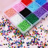 Czech Glass Seedbeads Kit Lobster Clasps Beading Cord Crystal Beads Set