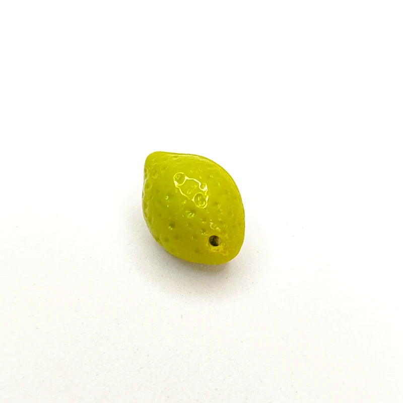 Czech Glass Lemon Glass Pendant DIY Jewelry Earrings 2pcs