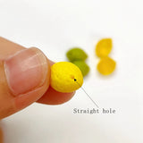 Czech Glass Lemon Glass Pendant DIY Jewelry Earrings 2pcs