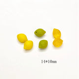Czech Glass Lemon Glass Pendant DIY Jewelry Earrings 2pcs