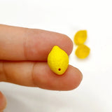 Czech Glass Lemon Glass Pendant DIY Jewelry Earrings 2pcs