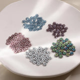 Czech Glass Plum Flowers Beads for DIY Jewelry Earrings
