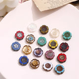 Czech glazed plum blossom antique beads for DIY jewelry