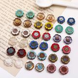 Czech glazed plum blossom antique beads for DIY jewelry