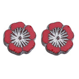 Czech glazed plum blossom antique beads for DIY jewelry