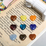 Czech Colored Glaze Love Peach Heart Glass Beads DIY Jewelry Earrings Necklace