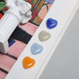 Czech Colored Glaze Love Peach Heart Glass Beads DIY Jewelry Earrings Necklace