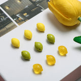 Czech Glass Lemon Pendant for DIY Jewelry Earrings