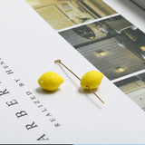 Czech Glass Lemon Pendant for DIY Jewelry Earrings