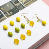 Czech Glass Lemon Pendant for DIY Jewelry Earrings