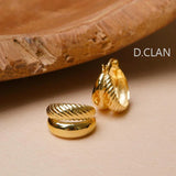 925 Silver Double Arc Croissant Hoop Earrings Fine Jewelry Gift