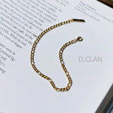 925 Silver Lucky Cuban Chain Bracelet Hiphop INS Style