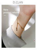 925 Silver Lucky Cuban Chain Bracelet Hiphop INS Style